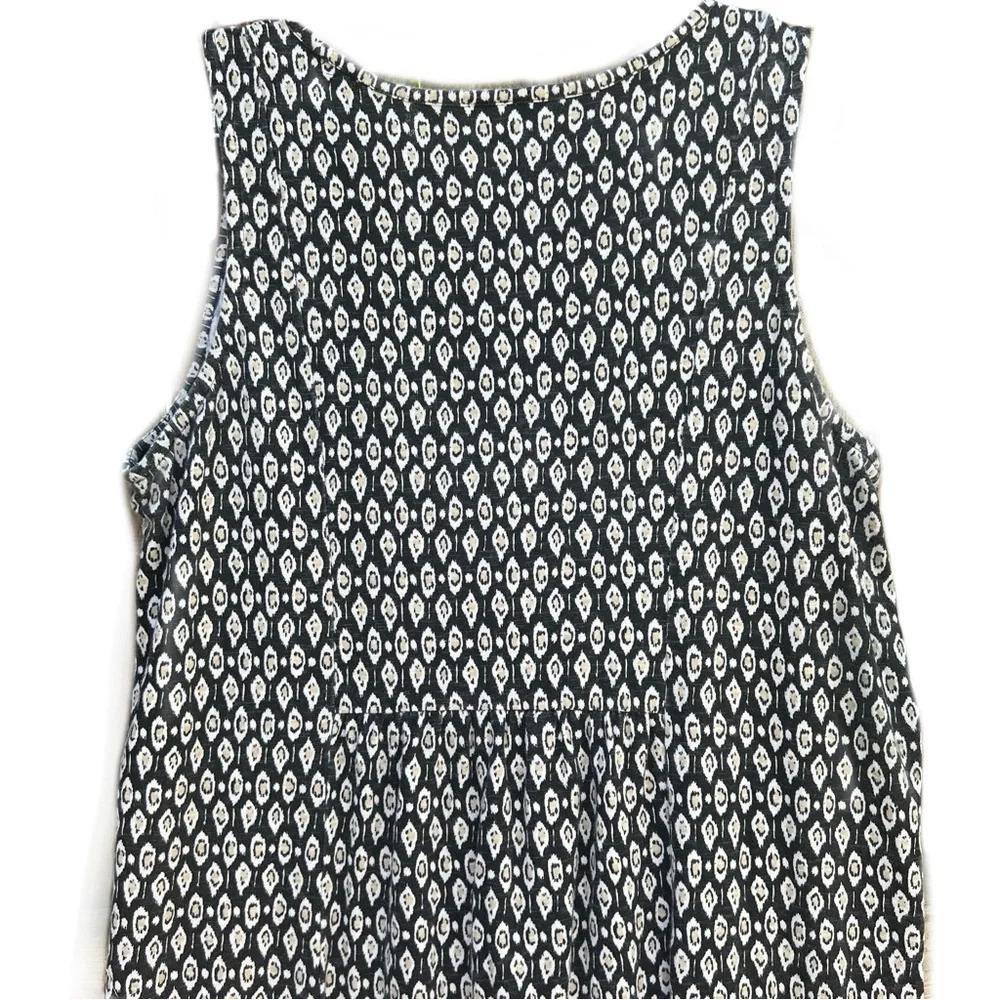 J Jill Sleeveless Scoopneck Geo Print Shift Dress Size Medium Tall - Picture 4 of 6